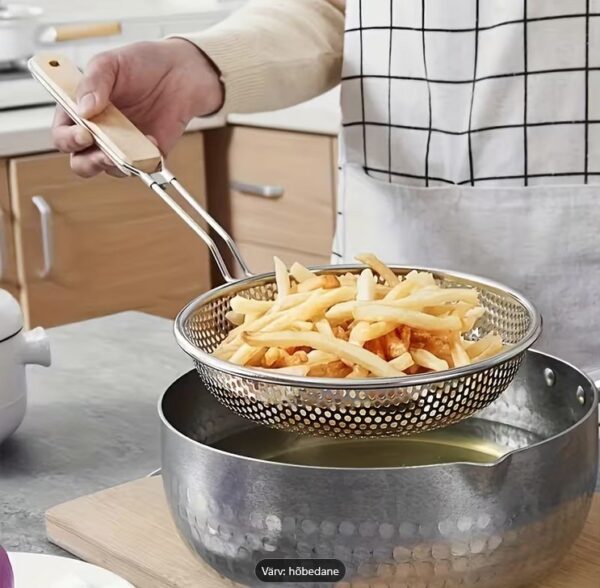 roostevabast terasest sõel puidust käepidemega